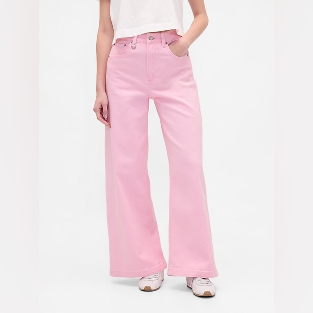 Sky High Rise Stride Wide-Leg Jeans